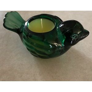 Glass Bird candle holder